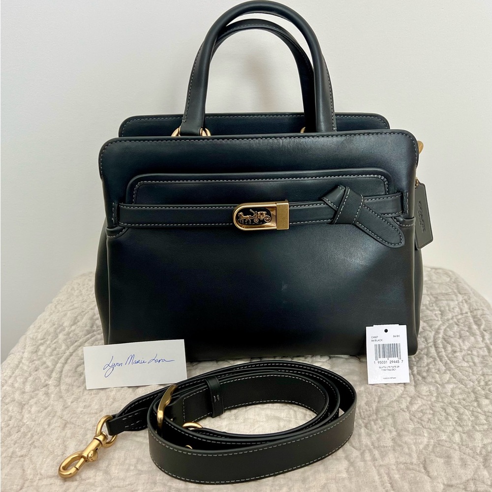 Coach Black and Gold Satchel with Classic Design